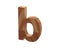 Wood b font 3D render