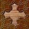 Wood background with celtic pattern