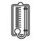 Wood barometer icon, outline style