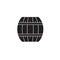 Wood barrel black vector concept icon. Wood barrel flat illustration, sign