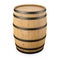 Wood barrel isolated