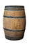 Wood Barrel on White Background