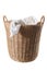 Wood basket with clothes