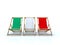 Wood beach chairs italian flag