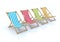 Wood beach chairs various colors