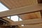 Wood beams inside a building