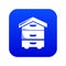 Wood beehive icon blue vector