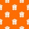 Wood beehive pattern vector orange