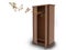 wood big open cupboard with flying hangers;