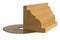 Wood billet for furniture with saw-blade