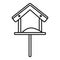 Wood bird feeders icon, outline style