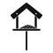 Wood bird feeders icon, simple style