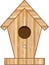 Wood Birdhouse Vector