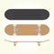 Wood blank skateboard vector