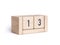 Wood block cube date day calendar