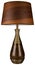 Wood and Brass Table Lamp