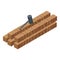 Wood carpenter icon isometric vector. Furniture manufacture