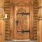 Wood carved decoration of wooden door