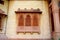 Wood carved shutters and ornate window Mohatta Palace Museum Karachi Pakistan