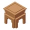 Wood chair icon isometric vector. Furniture manufacture