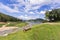 wood chair at Mae Ngad dam in Chiangmai Thailand