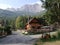 Wood chalet in a small town of the Val of Suza in Italy