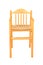 Wood children chair isolated