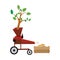 Wood chipper vector file tree through wood chipping machine chipper,