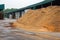 Wood Chips Pile on the alternative power factory