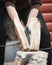 Wood chopping with hand axe