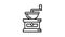 Wood coffee grinder icon animation