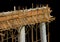 Wood concrete bridge beams.