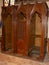 Wood confessional in a catholic church