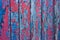 Wood cracky blue-red grunge texture