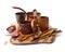 Wood craft cups, bowl, spoons, scoops
