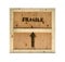 Wood crate fragile stamp