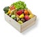 Wood Box Food Fruit Vegetables