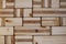 Wood cubes and blocks textured wall