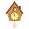 Wood Cuckoo-clock vector illustration.