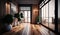 Wood Decking Interior Design. Generative AI