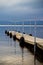 Wood dock on lake