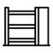 Wood drawer icon outline vector. Work factory