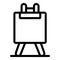 Wood easel icon, outline style