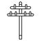 Wood electric tower icon, outline style