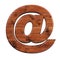 Wood email sign - 3d at sign wooden plank symbol - Suitable for nature, ecology or decoration related subjects