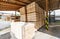 Wood factory stock and lumber board with nature business export