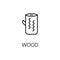 Wood flat icon or logo for web design.