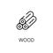 Wood flat icon or logo for web design.