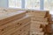 Wood floor installation of parquet floors