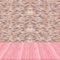 Wood floor pink pastel colour perspective on brick wall brown co